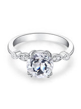 2.00ct White Topaz and Diamond Enagagement Ring, Vintage Inspired, Available in 14kt or 18Kt White, Yellow or Rose Gold