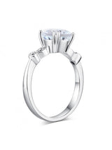 2.00ct White Topaz and Diamond Enagagement Ring, Vintage Inspired, Available in 14kt or 18Kt White, Yellow or Rose Gold