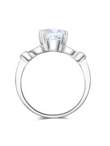 2.00ct White Topaz and Diamond Enagagement Ring, Vintage Inspired, Available in 14kt or 18Kt White, Yellow or Rose Gold
