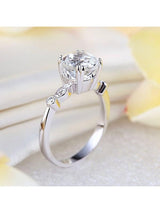 2.00ct White Topaz and Diamond Enagagement Ring, Vintage Inspired, Available in 14kt or 18Kt White, Yellow or Rose Gold