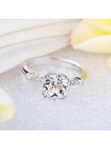 2.00ct White Topaz and Diamond Enagagement Ring, Vintage Inspired, Available in 14kt or 18Kt White, Yellow or Rose Gold
