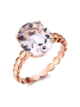 3.30ct Rose Gold, Oval Cut Morganite Engagement Ring, Available in 14kt or 18kt Rose, Yellow or White Gold