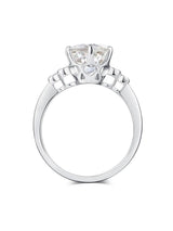 2.00ct White Topaz and Diamond Enagagement Ring, Vintage Inspired, Available in 14kt or 18Kt White, Yellow or Rose Gold