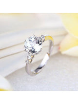 2.00ct White Topaz and Diamond Enagagement Ring, Vintage Inspired, Available in 14kt or 18Kt White, Yellow or Rose Gold