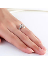 2.00ct White Topaz and Diamond Enagagement Ring, Vintage Inspired, Available in 14kt or 18Kt White, Yellow or Rose Gold