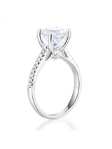 2.00ct White Topaz and Diamond Enagagement Ring, Vintage Inspired, Available in 14kt or 18Kt White, Yellow or Rose Gold