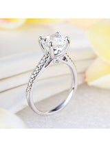 2.00ct White Topaz and Diamond Enagagement Ring, Vintage Inspired, Available in 14kt or 18Kt White, Yellow or Rose Gold