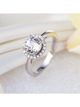 2.00ct White Topaz and Diamond Halo Enagagement Ring, Vintage Inspired, Available in 14kt or 18Kt White, Yellow or Rose Gold