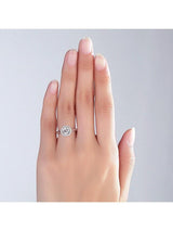 2.00ct White Topaz and Diamond Halo Enagagement Ring, Vintage Inspired, Available in 14kt or 18Kt White, Yellow or Rose Gold