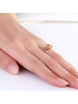 1.60ct Pear Cut Citrine Engagement Ring, Available in 14kt or 18kt Rose, Yellow or White Gold