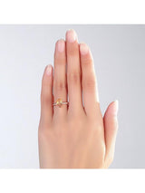 1.60ct Pear Cut Citrine Engagement Ring, Available in 14kt or 18kt Rose, Yellow or White Gold