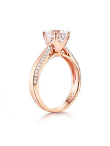 1.20ct Rose Gold, White Topaz Enagagement Ring, Available in 14kt or 18Kt White, Yellow or Rose Gold