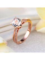 1.20ct Rose Gold, White Topaz Enagagement Ring, Available in 14kt or 18Kt White, Yellow or Rose Gold