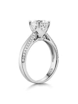 1.20ct White Topaz and Diamond Enagagement Ring, Vintage Inspired, Available in 14kt or 18Kt White, Yellow or Rose Gold