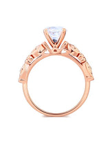 1.20ct Rose Gold, White Topaz Enagagement Ring, Available in 14kt or 18Kt White, Yellow or Rose Gold