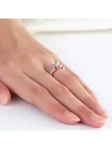 1.20ct Rose Gold, White Topaz Enagagement Ring, Available in 14kt or 18Kt White, Yellow or Rose Gold