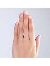 1.20ct Rose Gold, White Topaz Enagagement Ring, Available in 14kt or 18Kt White, Yellow or Rose Gold