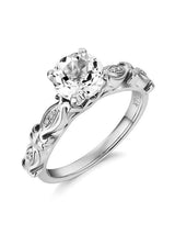 1.20ct White Topaz and Diamond Enagagement Ring, Vintage Inspired, Available in 14kt or 18Kt White, Yellow or Rose Gold