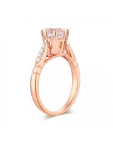 1.20ct Rose Gold, White Topaz Enagagement Ring, Available in 14kt or 18Kt White, Yellow or Rose Gold