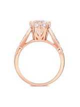 1.20ct Rose Gold, White Topaz Enagagement Ring, Available in 14kt or 18Kt White, Yellow or Rose Gold