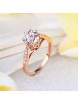 1.20ct Rose Gold, White Topaz Enagagement Ring, Available in 14kt or 18Kt White, Yellow or Rose Gold