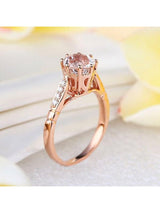 1.20ct Rose Gold, White Topaz Enagagement Ring, Available in 14kt or 18Kt White, Yellow or Rose Gold