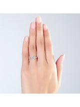 1.20ct Rose Gold, White Topaz Enagagement Ring, Available in 14kt or 18Kt White, Yellow or Rose Gold