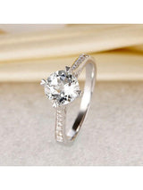 1.20ct White Topaz and Diamond Enagagement Ring, Vintage Inspired, Available in 14kt or 18Kt White, Yellow or Rose Gold
