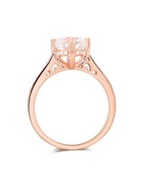 1.20ct Rose Gold, White Topaz Enagagement Ring, Available in 14kt or 18Kt White, Yellow or Rose Gold