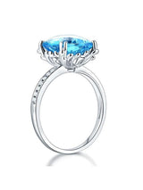 4.50ct Cushion Cut Luxury Blue Topaz Dress Ring, Available in 14kt or 18kt White, Yellow or Rose Gold