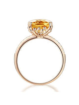3.60ct Cushion Cut Citrine Engagement Ring, Available in 14kt or 18kt Rose, Yellow or White Gold