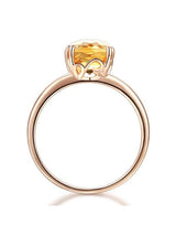 3.10ct Cushion Cut Citrine Engagement Ring, Available in 14kt or 18kt Rose, Yellow or White Gold