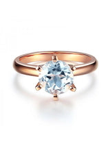 2.00ct Rose Gold, White Topaz Enagagement Ring, Available in 14kt or 18Kt White, Yellow or Rose Gold