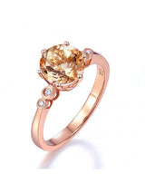 1.20ct Rose Gold, Round Cut Morganite Engagement Ring, Available in 14kt or 18kt Rose, Yellow or White Gold