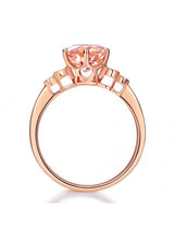 1.20ct Rose Gold, Round Cut Morganite Engagement Ring, Available in 14kt or 18kt Rose, Yellow or White Gold