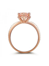 1.20ct Rose Gold, Round Cut Morganite Engagement Ring, Available in 14kt or 18kt Rose, Yellow or White Gold