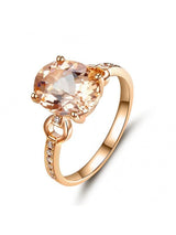 3.50ct Rose Gold, Oval Cut Morganite Engagement Ring, Available in 14kt or 18kt Rose, Yellow or White Gold