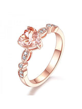 1.20ct Rose Gold, Heart Shaped Morganite Engagement Ring, Available in 14kt or 18kt Rose, Yellow or White Gold