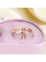 1.20ct Rose Gold, Heart Shaped Morganite Engagement Ring, Available in 14kt or 18kt Rose, Yellow or White Gold