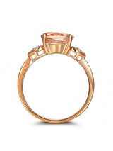 3.50ct Rose Gold, Oval Cut Morganite Engagement Ring, Available in 14kt or 18kt Rose, Yellow or White Gold