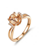 1.20ct Rose Gold, Round Cut Morganite Engagement Ring, Available in 14kt or 18kt Rose, Yellow or White Gold