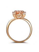 1.20ct Rose Gold, Round Cut Morganite Engagement Ring, Available in 14kt or 18kt Rose, Yellow or White Gold