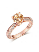 1.20ct Rose Gold, Round Cut Morganite Engagement Ring, Available in 14kt or 18kt Rose, Yellow or White Gold