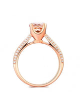 1.20ct Rose Gold, Round Cut Morganite Engagement Ring, Available in 14kt or 18kt Rose, Yellow or White Gold