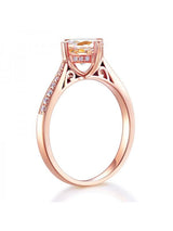 1.20ct Rose Gold, Round Cut Morganite Engagement Ring, Available in 14kt or 18kt Rose, Yellow or White Gold