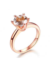 1.20ct Rose Gold, Round Cut Morganite Engagement Ring, Available in 14kt or 18kt Rose, Yellow or White Gold