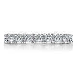 0.75ct Diamond Wedding Band, Half Eternity Ring, 925 Sterling Silver