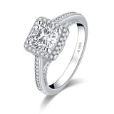 1.25ct Vintage Brilliant Cut Diamond Halo Engagement Ring, 925 Silver