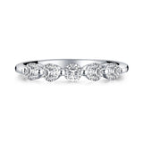 0.75ct Diamond Wedding Band, Half Eternity Ring, 925 Sterling Silver