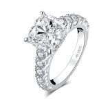 5.00ct Round Brilliant Cut Diamond Engagement Ring, 925 Silver
